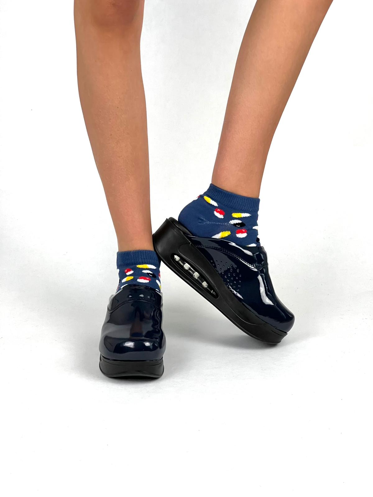 Airmeds klompen Effen Zwart Lak