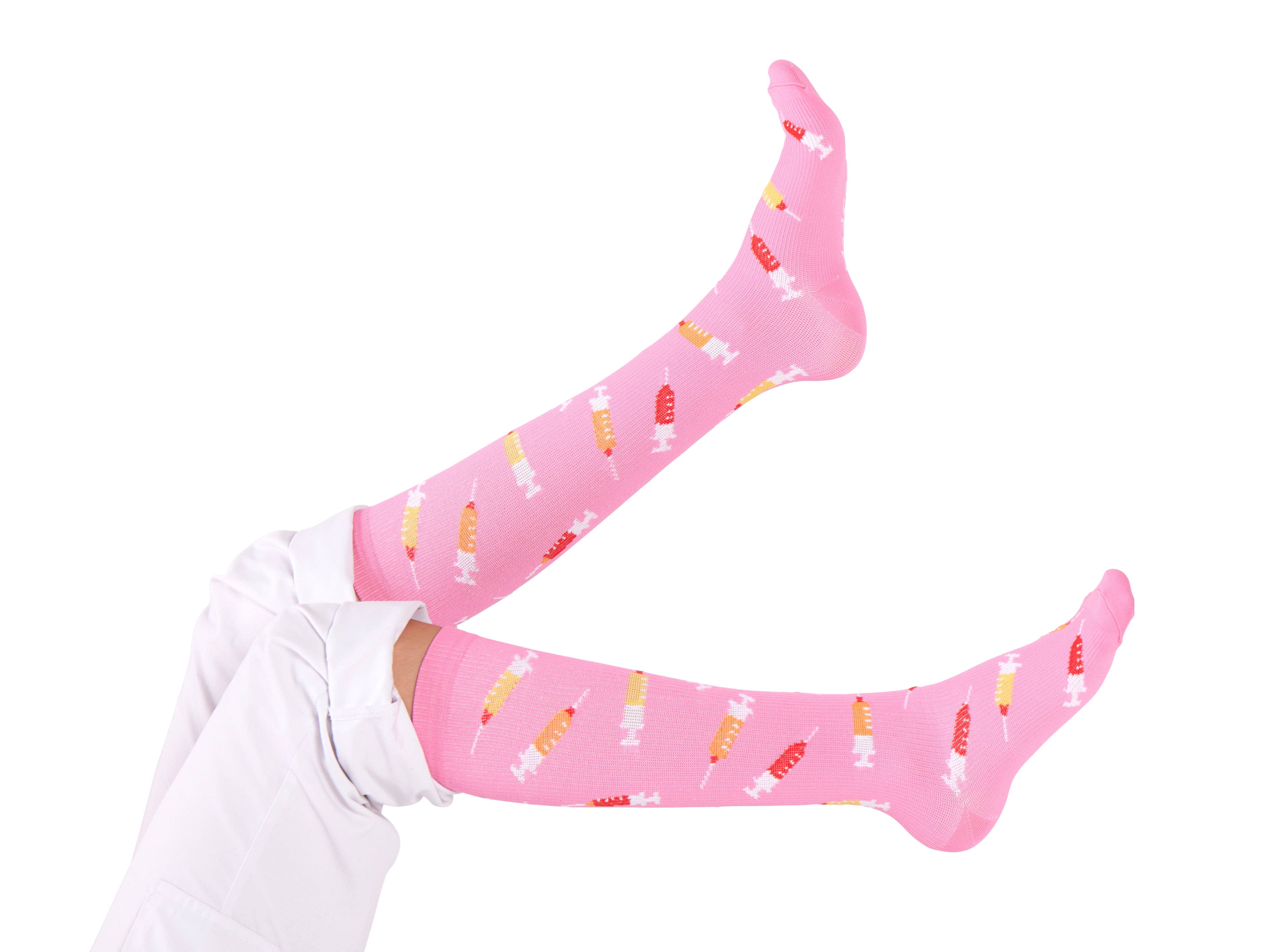 Compressie Sokken Spuitjes MedSocks Roze