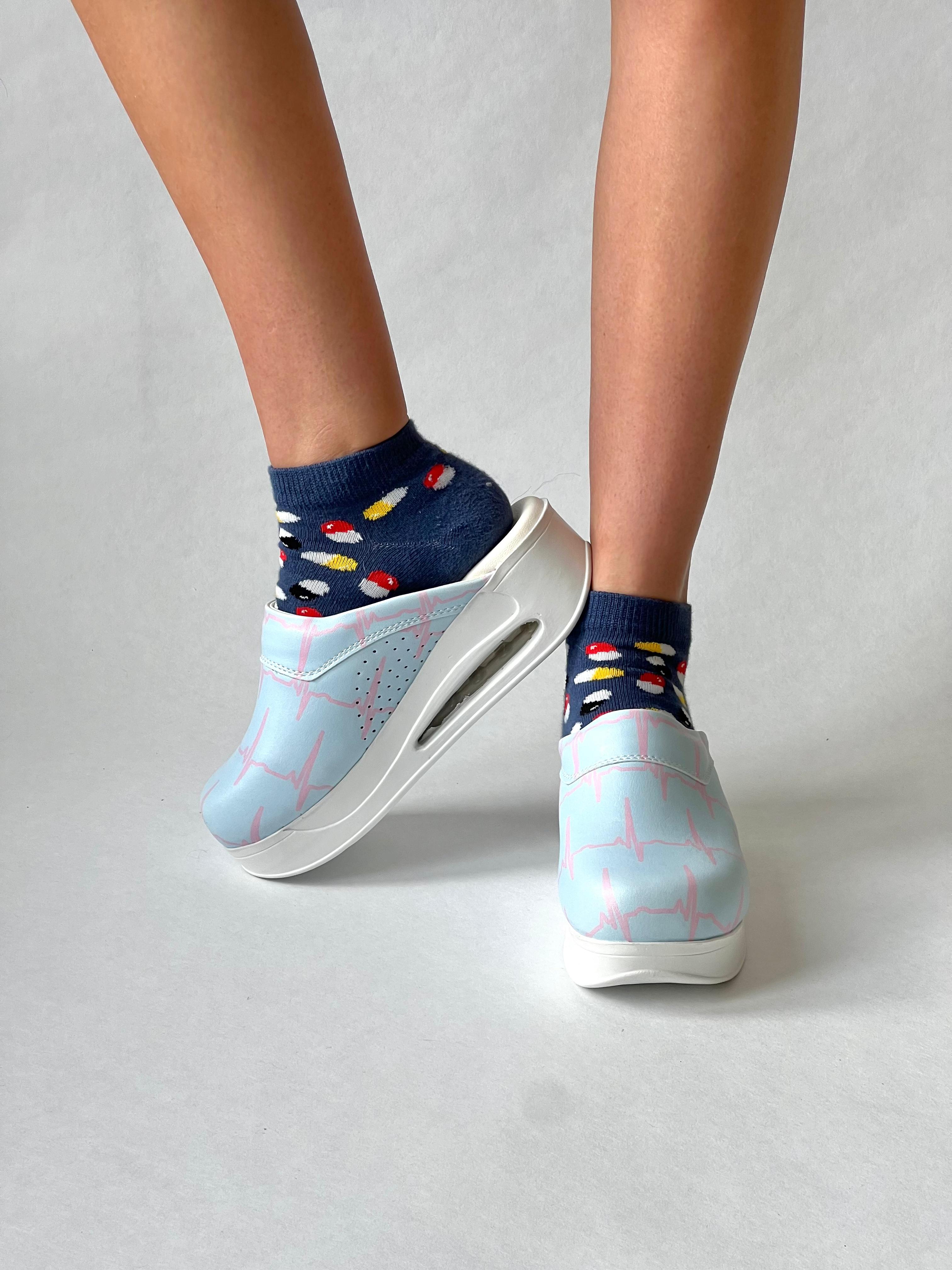 AirMeds Klompen LichtBlauw/Roze ECG