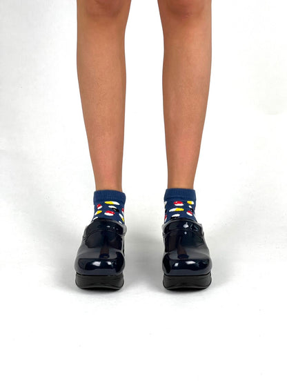 Airmeds klompen Effen Zwart Lak