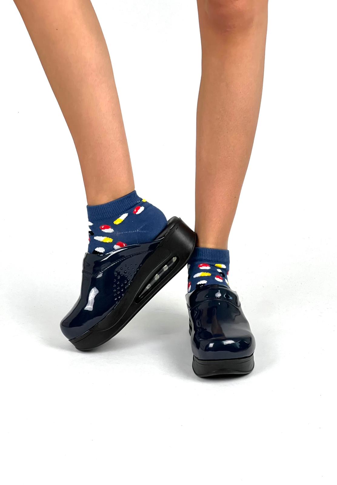 Airmeds klompen Effen Zwart Lak