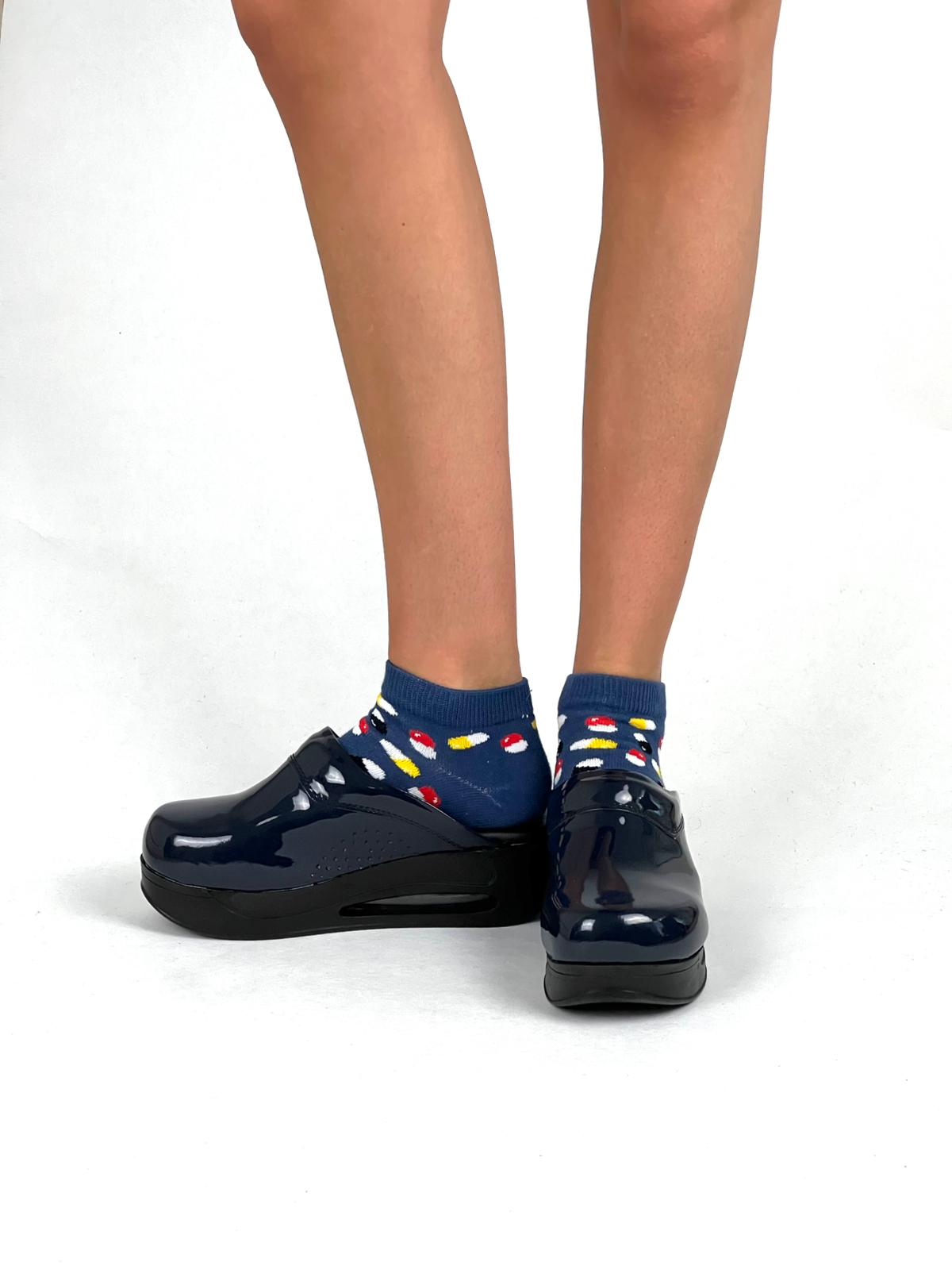 Airmeds klompen Effen Zwart Lak