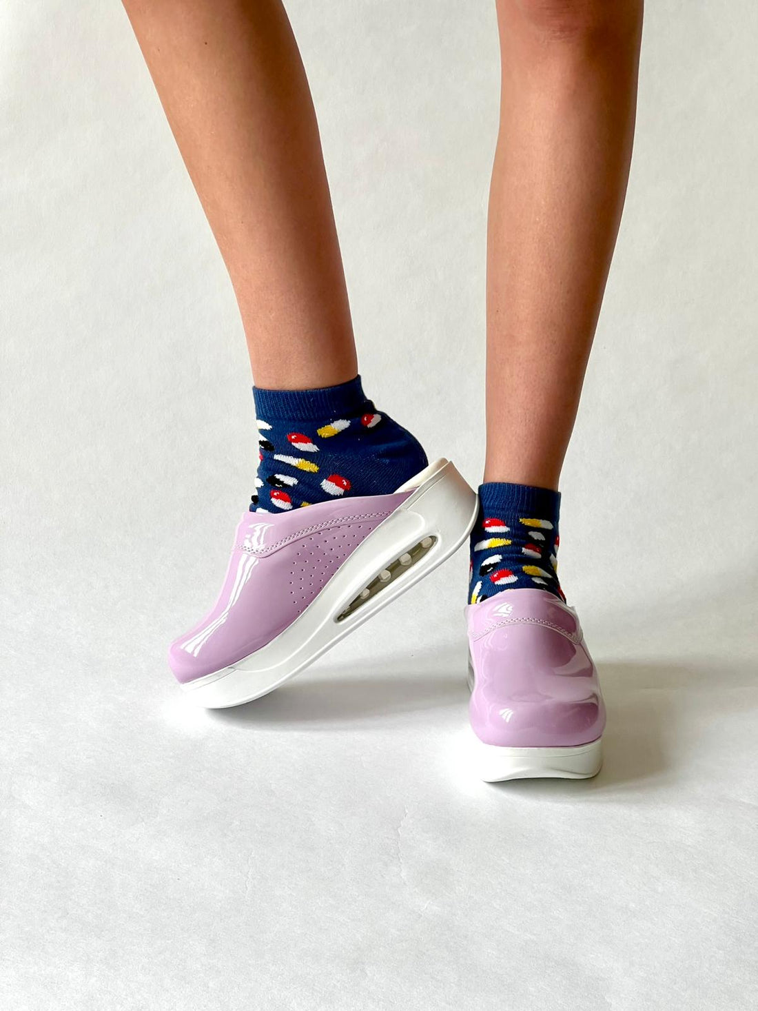 Airmeds Klompen Effen Paars Lak