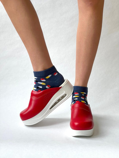 Airmeds Klompen Effen Rood / Red