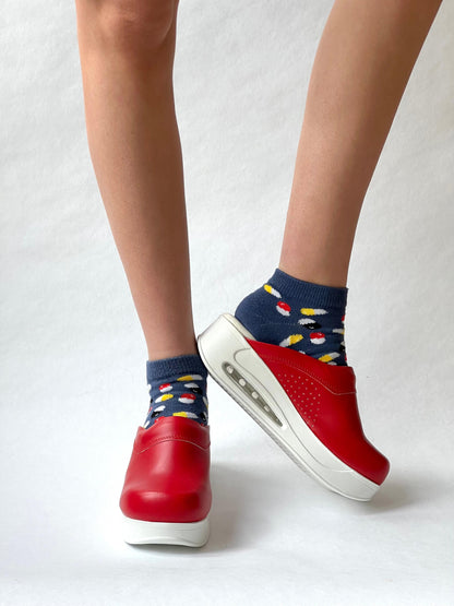 Airmeds Klompen Effen Rood / Red