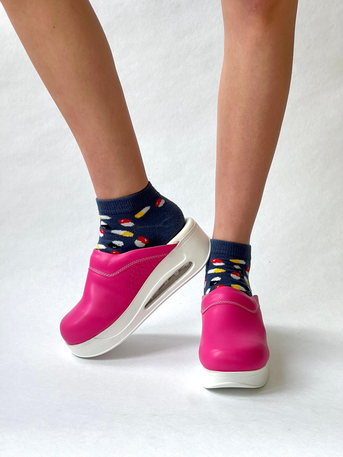 Airmeds Klompen Effen Donker Roze