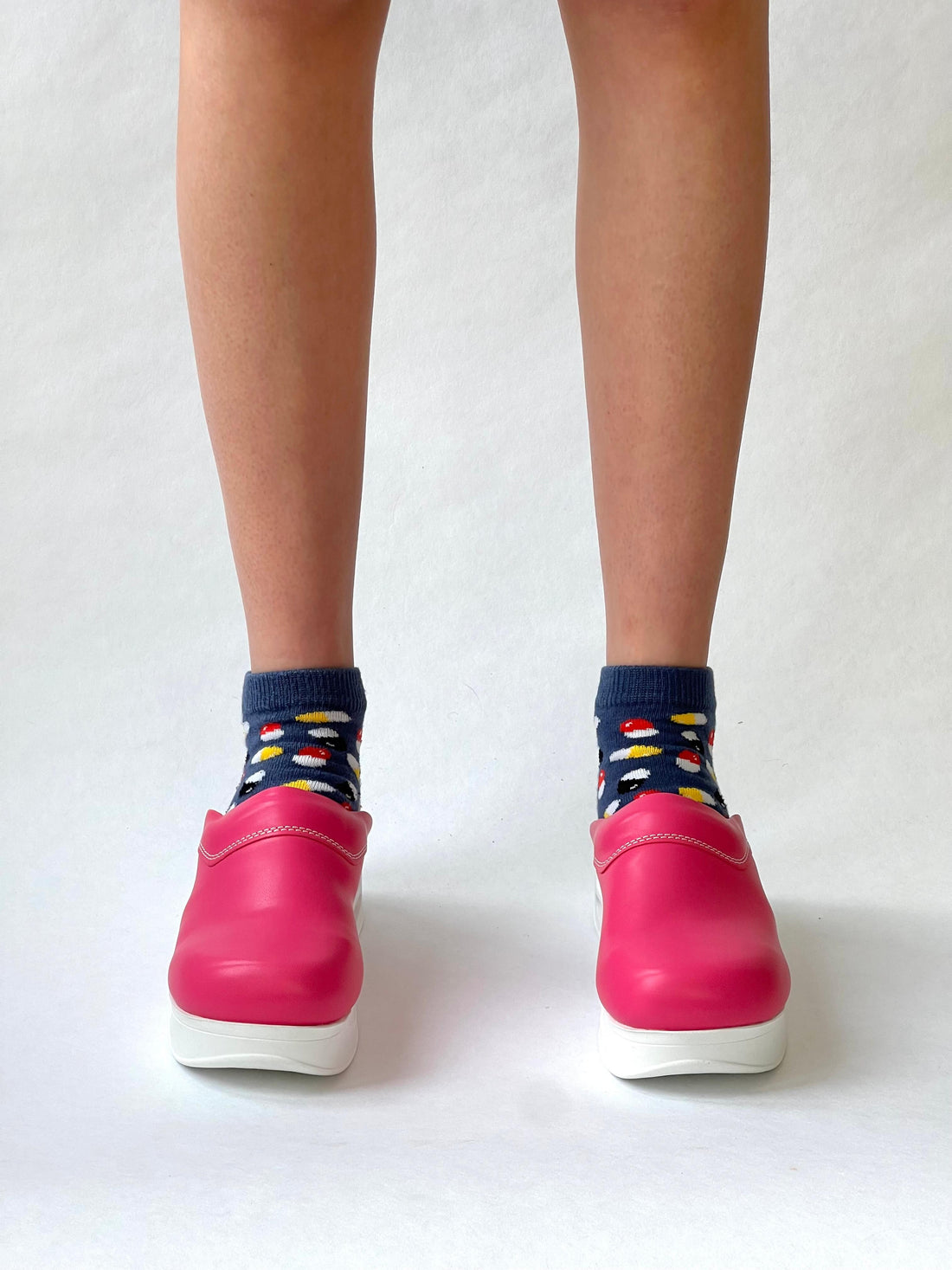 Airmeds Klompen Effen Donker Roze