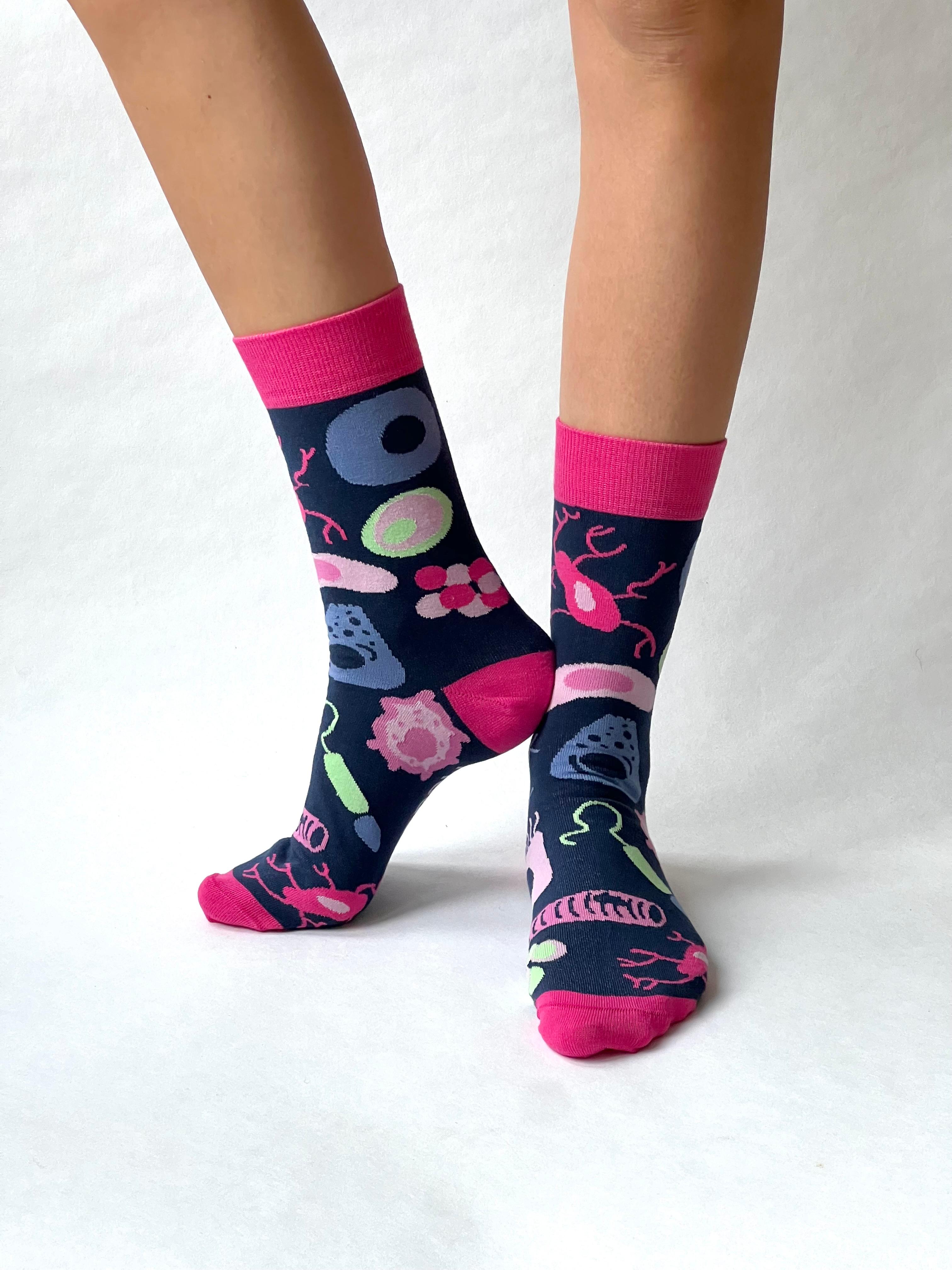 Cellen Blauw Roze MedSocks