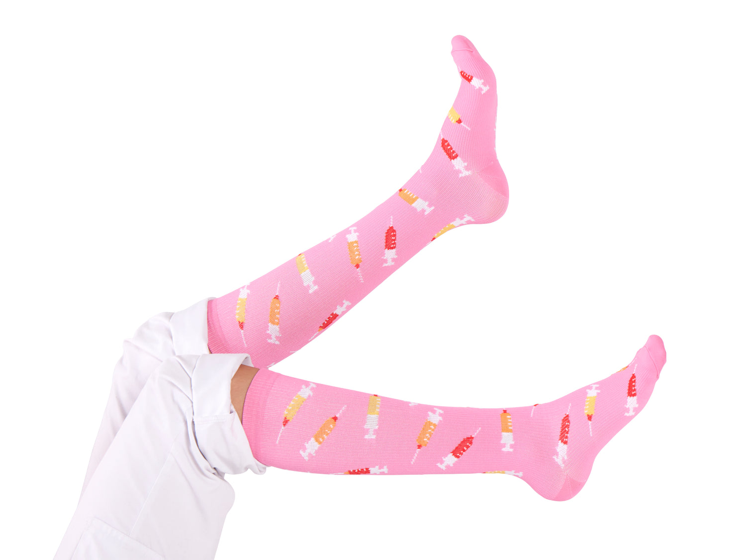 Compressie Sokken Spuitjes MedSocks Roze