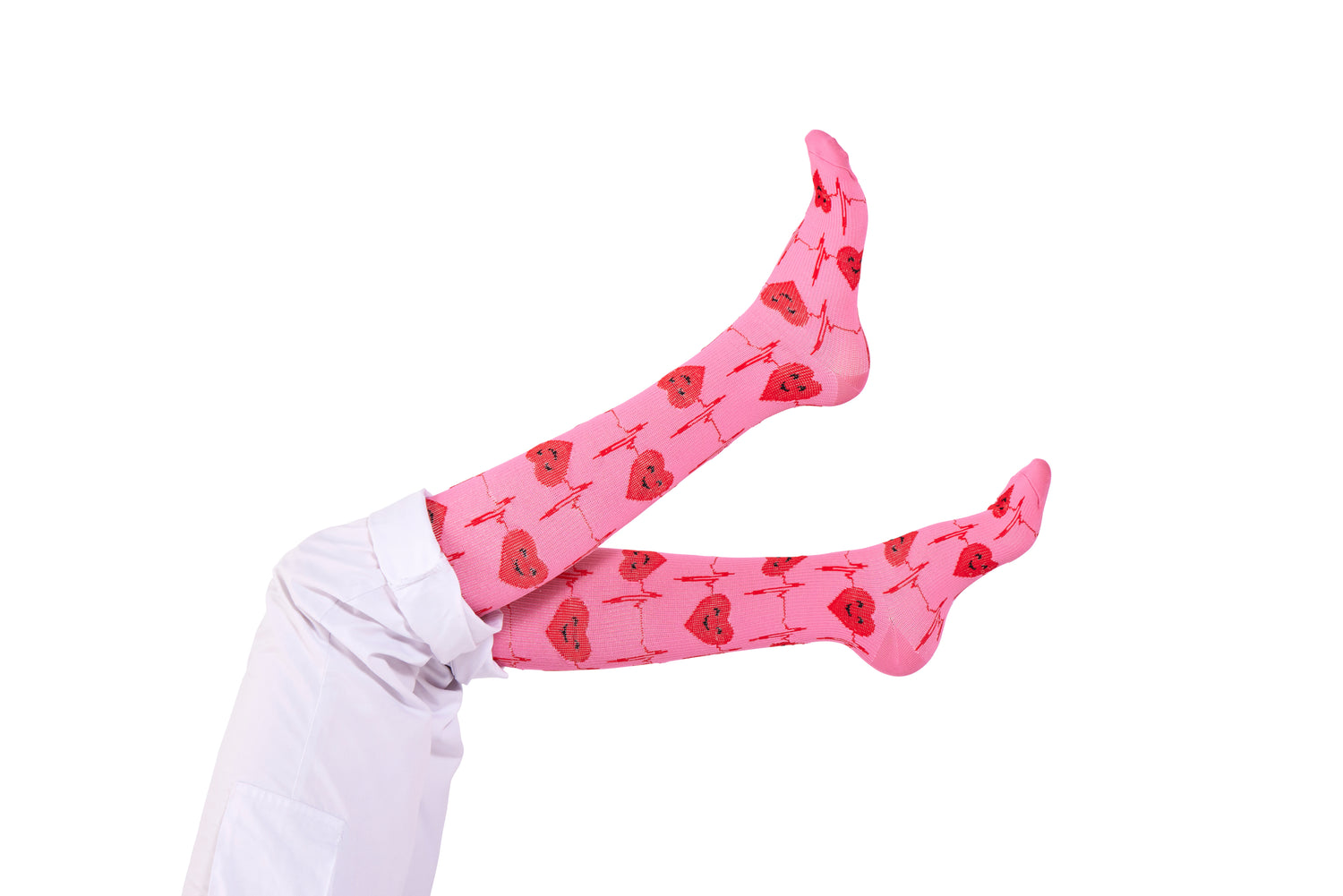 Liefde voor de Zorg Compressie Sokken Roze