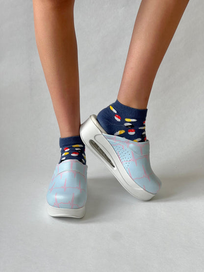 AirMeds Klompen LichtBlauw/Roze ECG