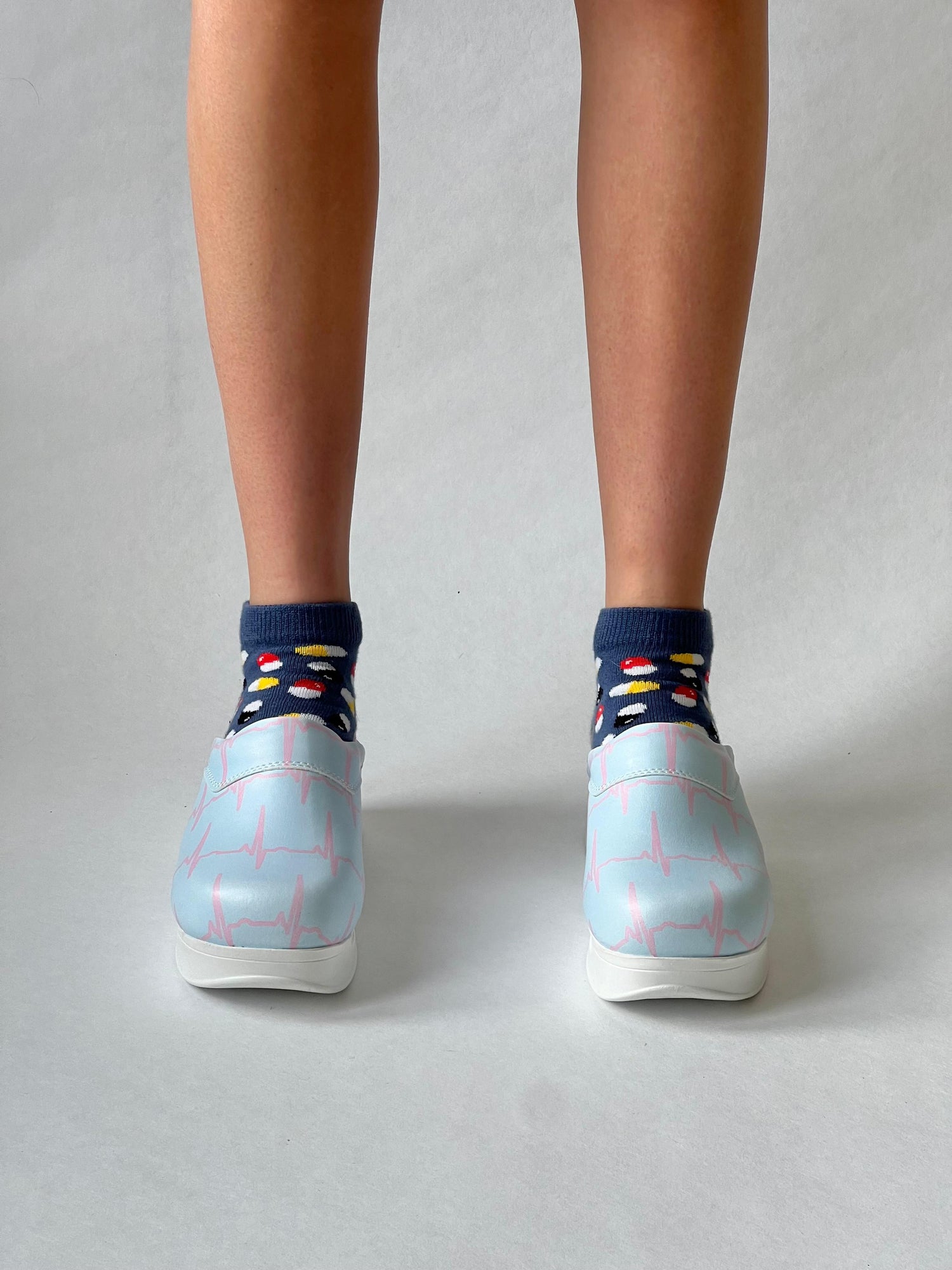 AirMeds Klompen LichtBlauw/Roze ECG