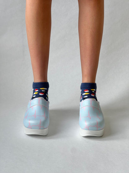 AirMeds Klompen LichtBlauw/Roze ECG