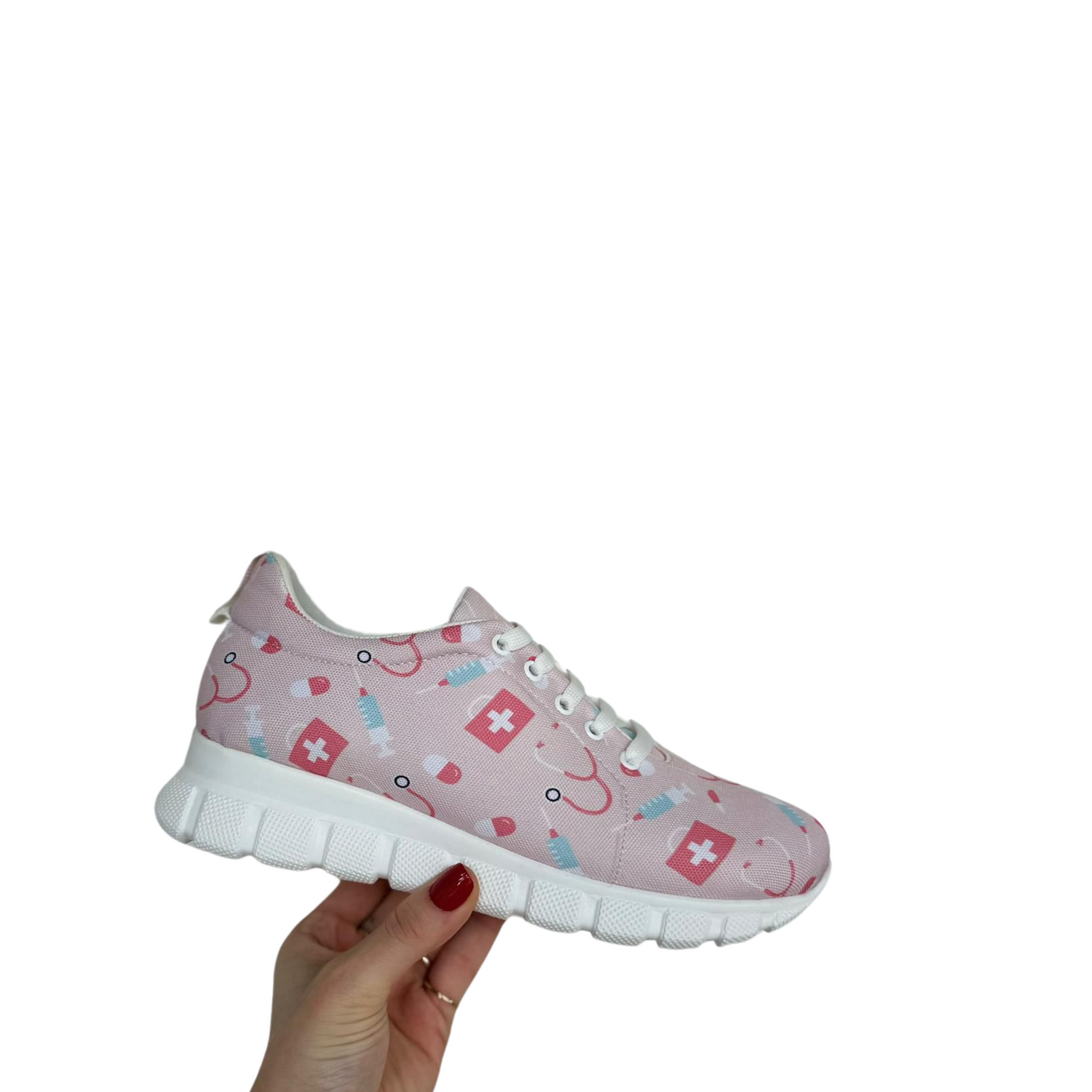 MedSocks Sneakers Zorg Lichtroze