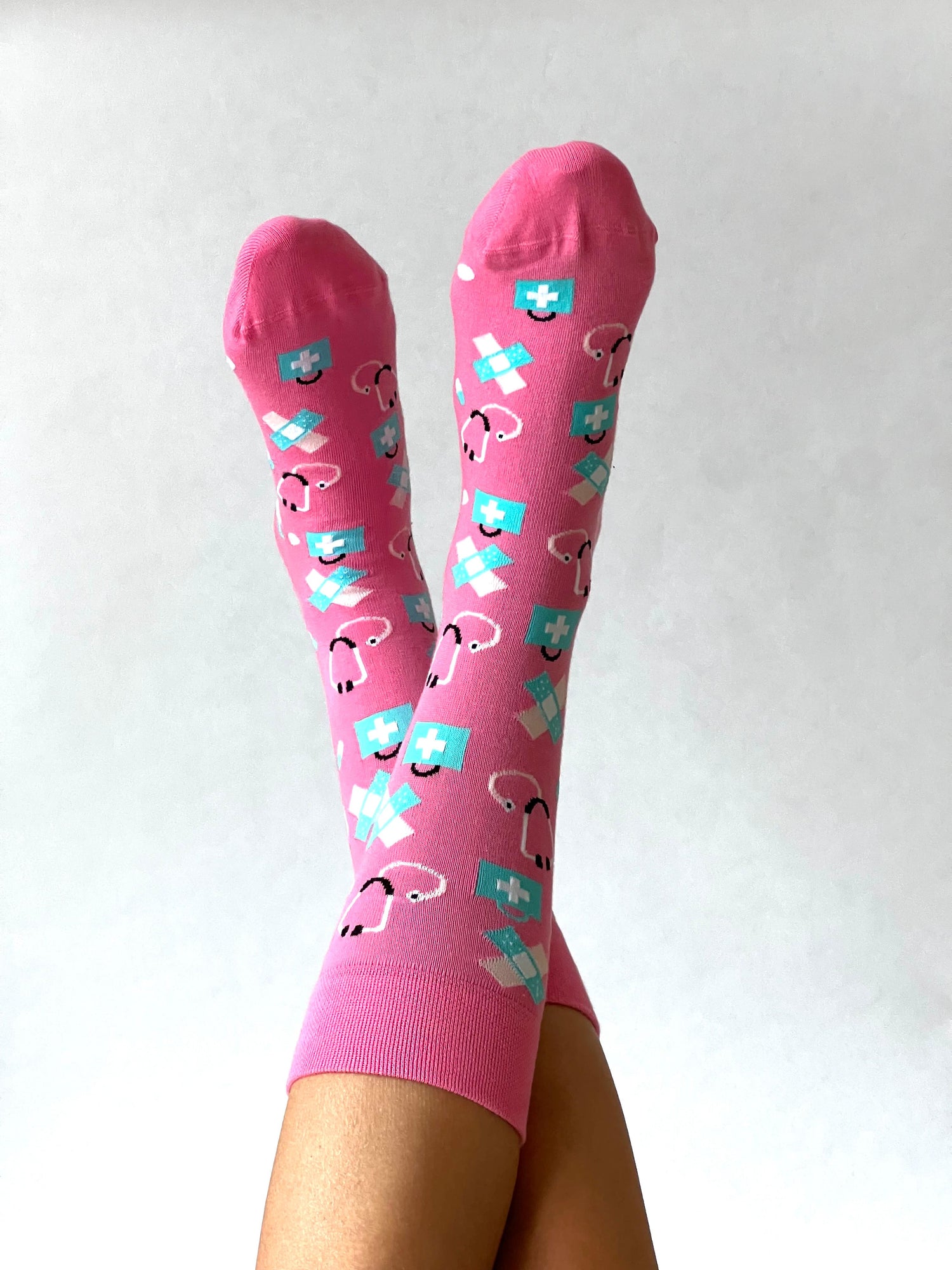 Zorg Sokken Roze/blauw