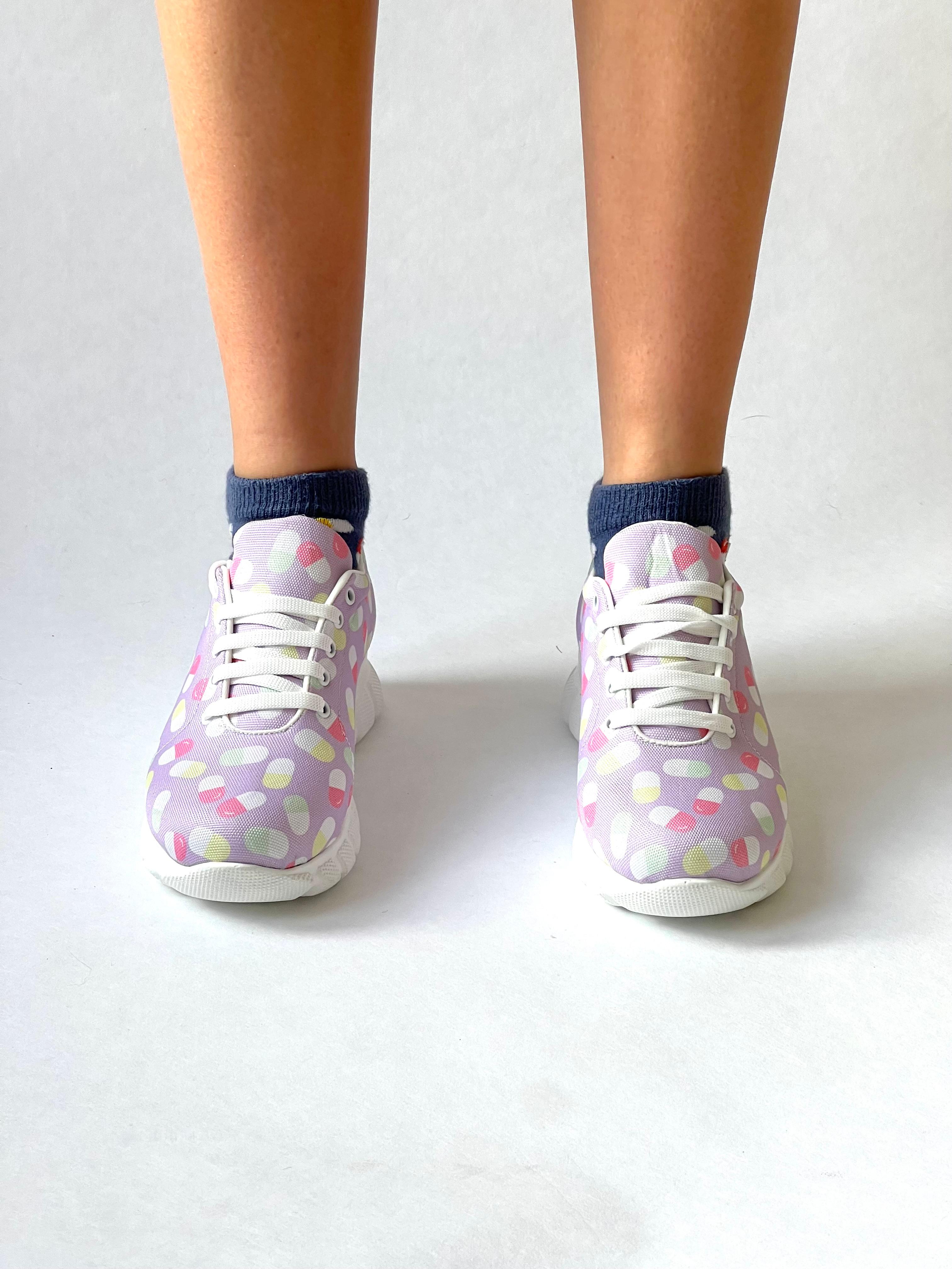 MedSocks Sneakers Pillen Paars