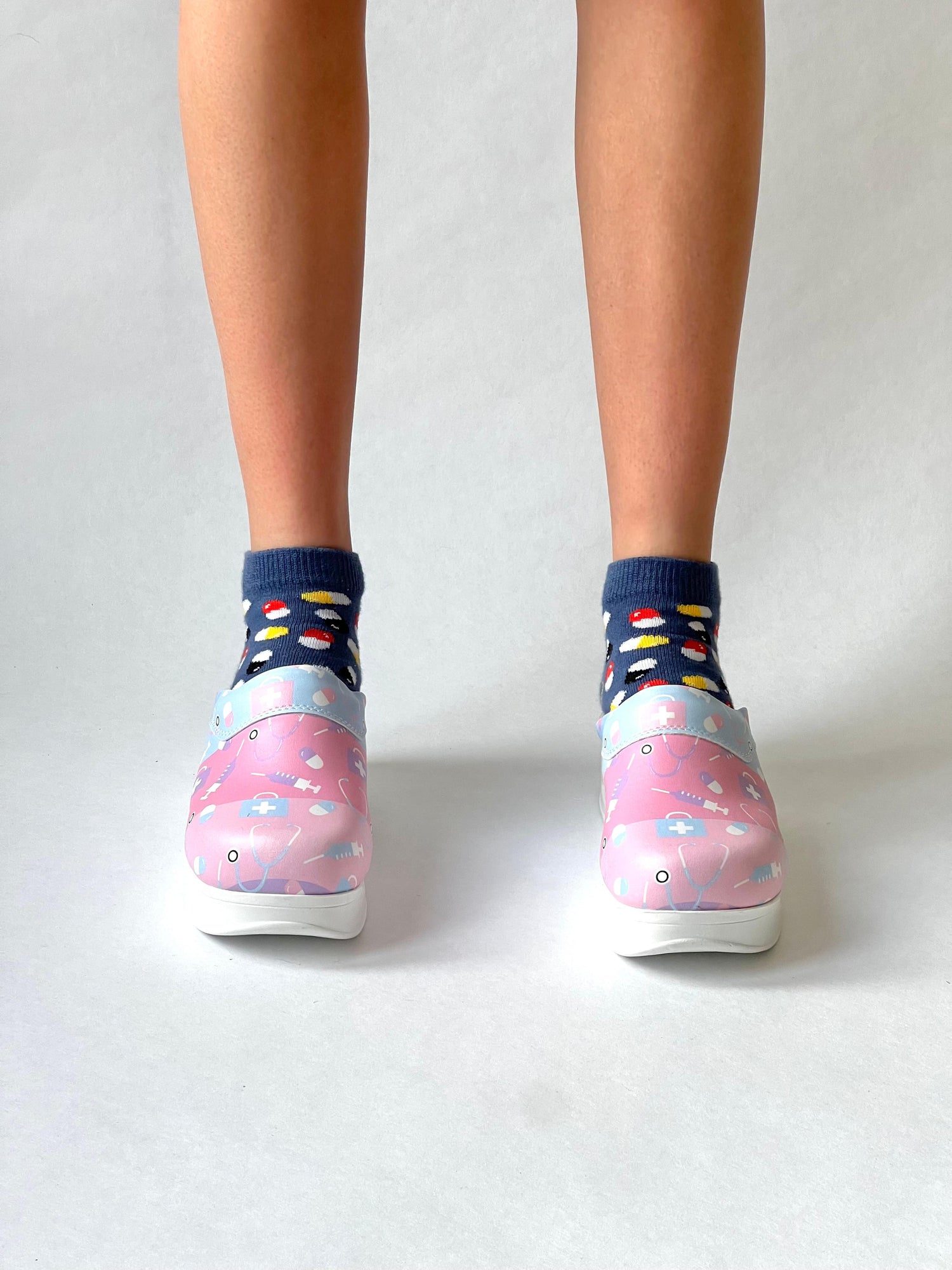 Zorg Roze/Paars/Blauw Airmeds Klompen