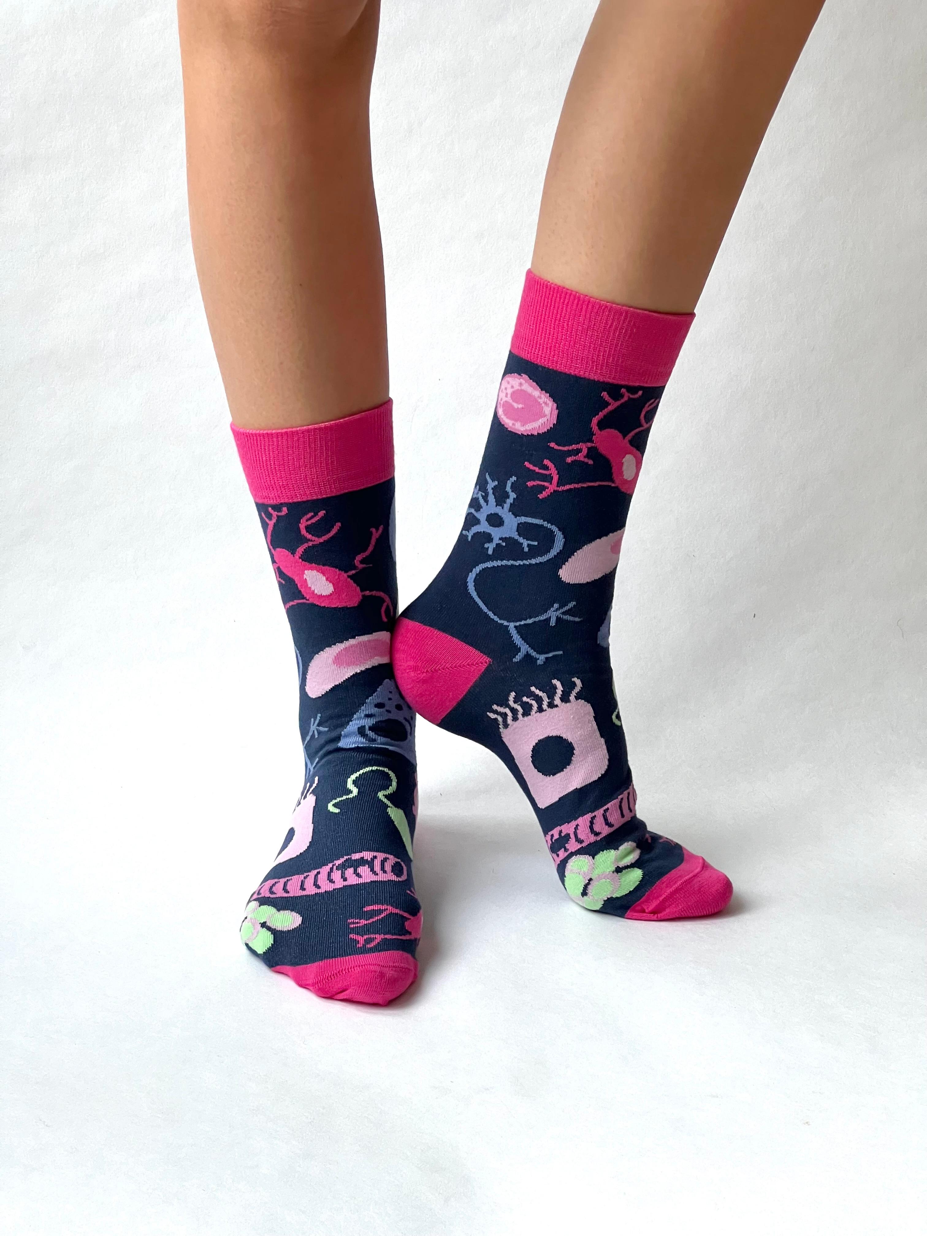 Cellen Blauw Roze MedSocks