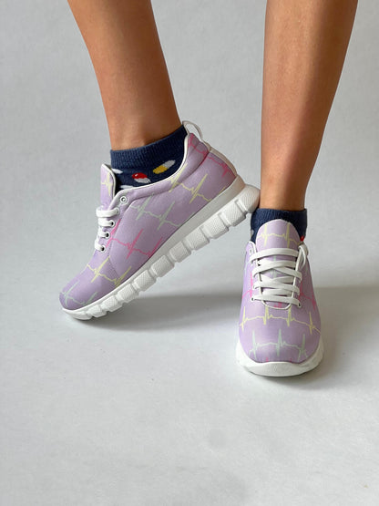 MedSocks Sneakers ECG Pastel