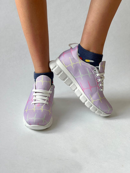 MedSocks Sneakers ECG Pastel