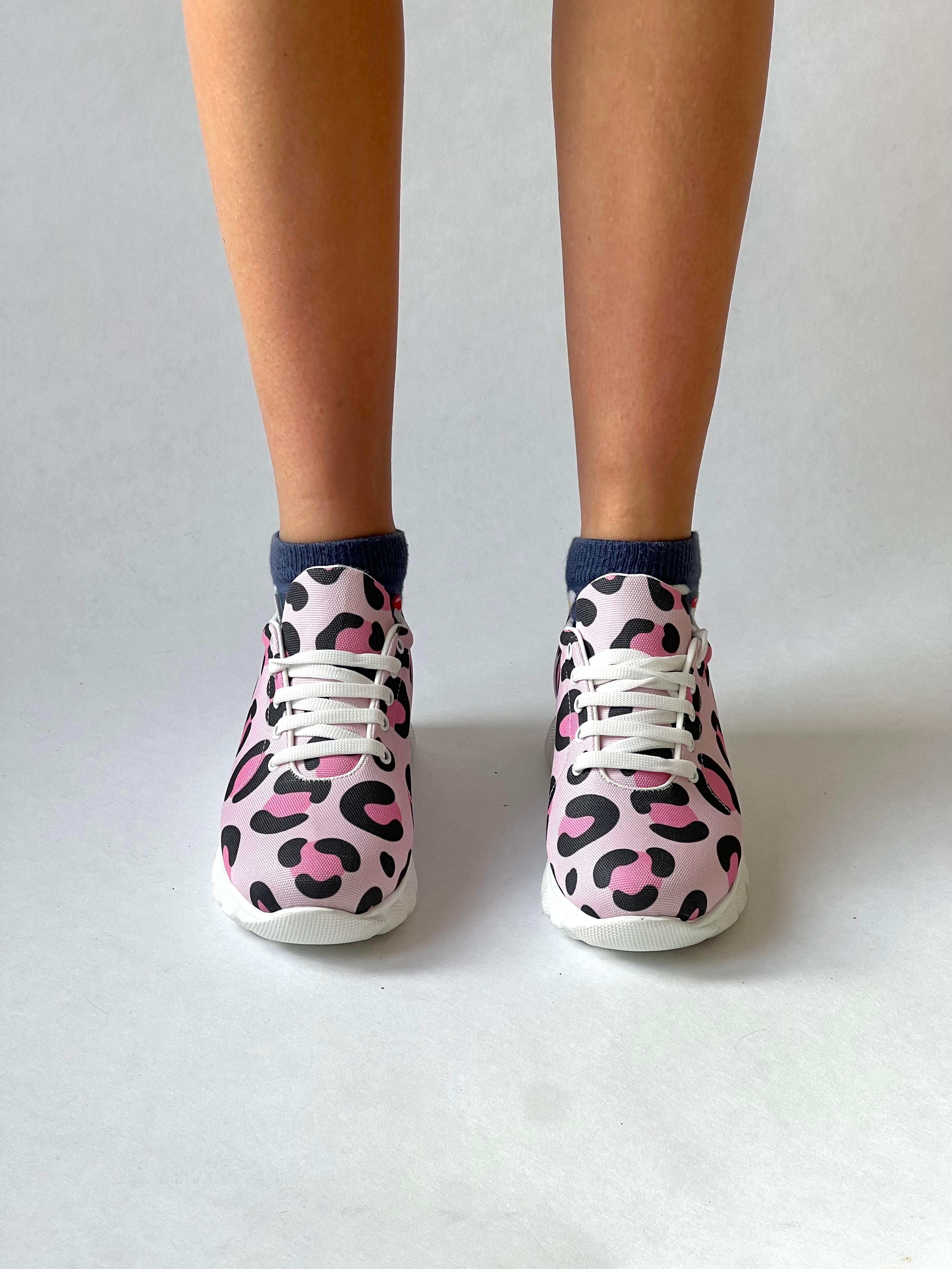 MedSocks Sneakers Panter Roze