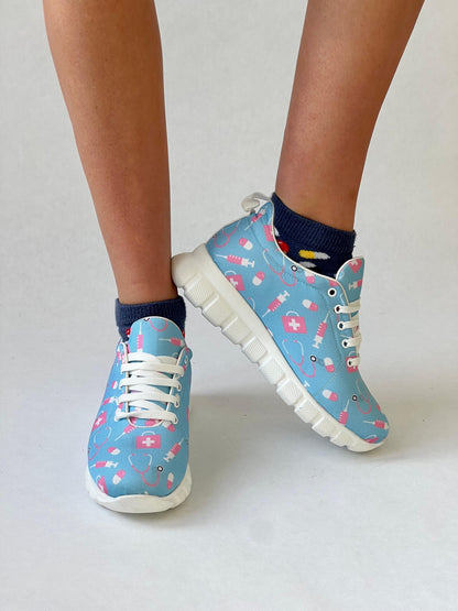 MedSocks Sneakers Zorg Blauw/Roze
