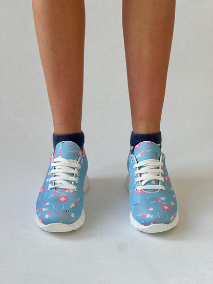 MedSocks Sneakers Zorg Blauw/Roze