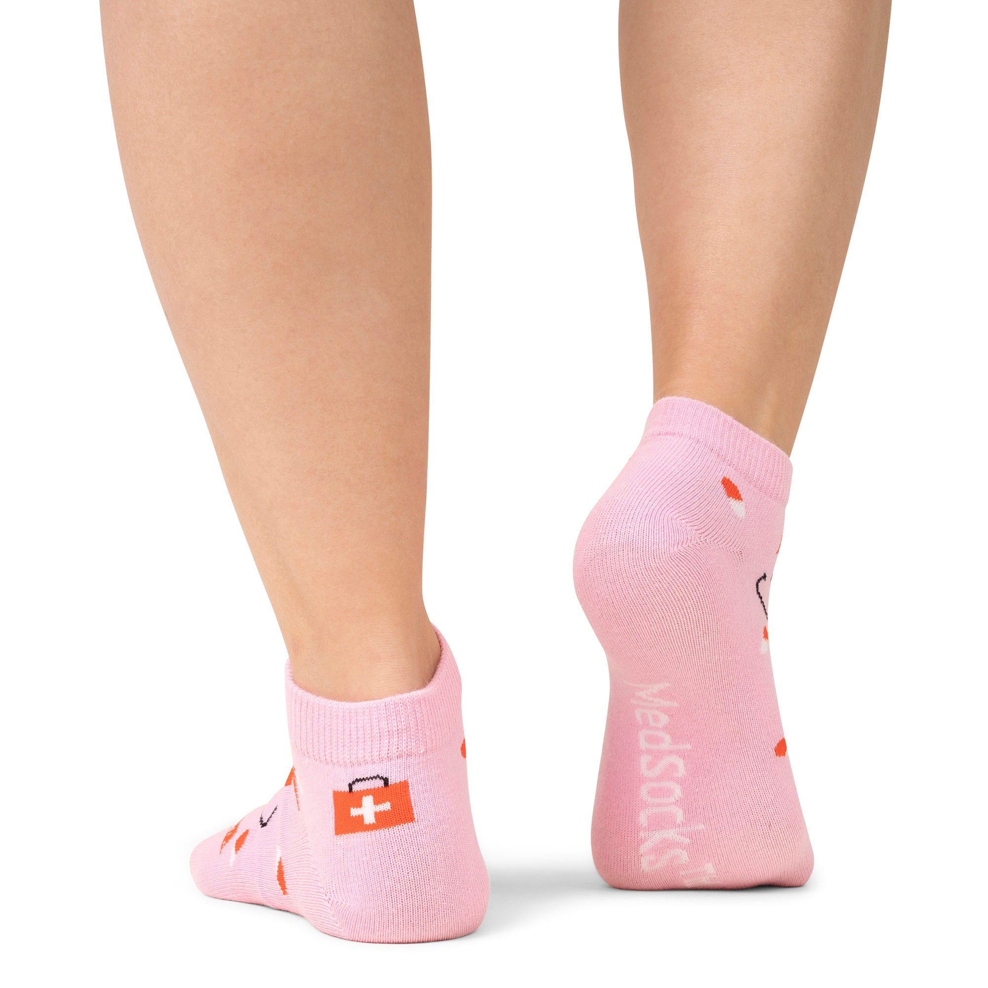🩺 Roze Zorg Enkelsokken | Verpleegkunde Sokken - MedSocks