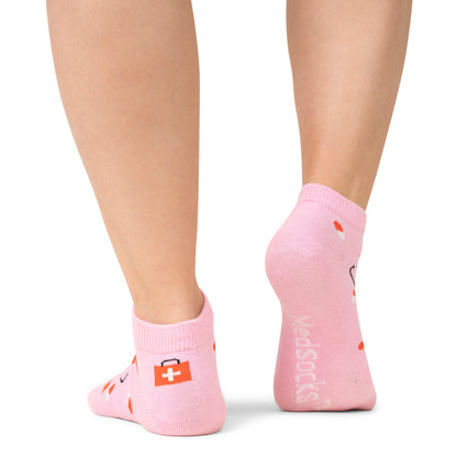 🩺 Roze Zorg Enkelsokken | Verpleegkunde Sokken - MedSocks